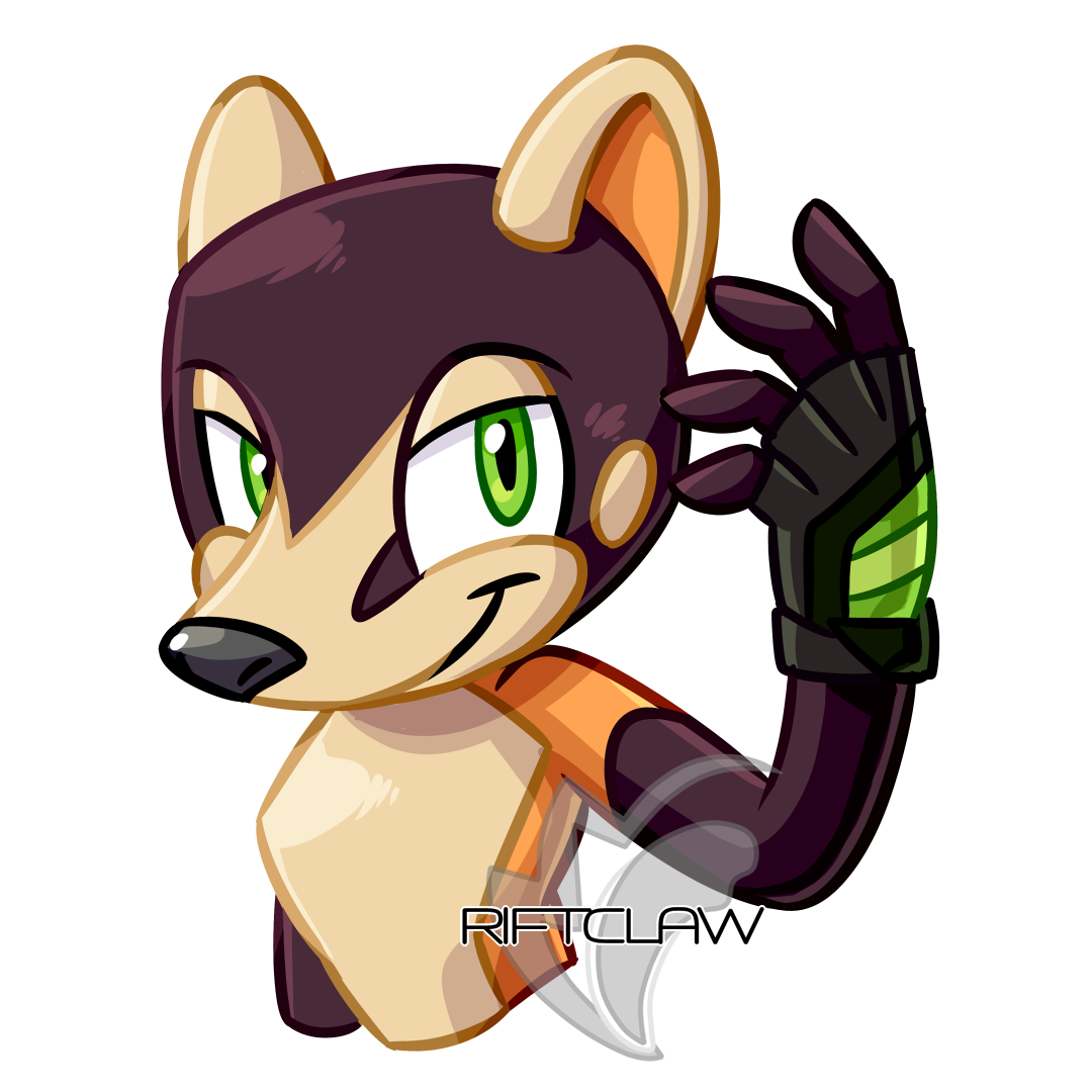 Dazzle, an anthropomorphic coati.