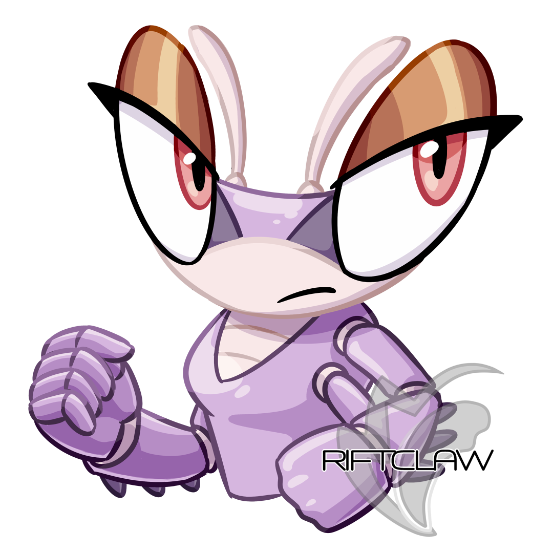 Flora, an anthropomorphic mantis.