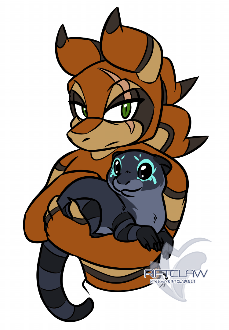 Panacea and his 'cat', Mizi.