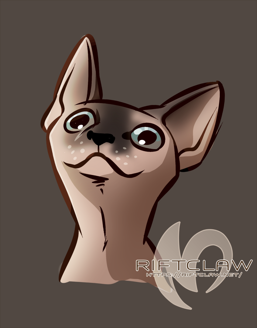 Repaint from a photograph of Selamancer's cat, Honey.