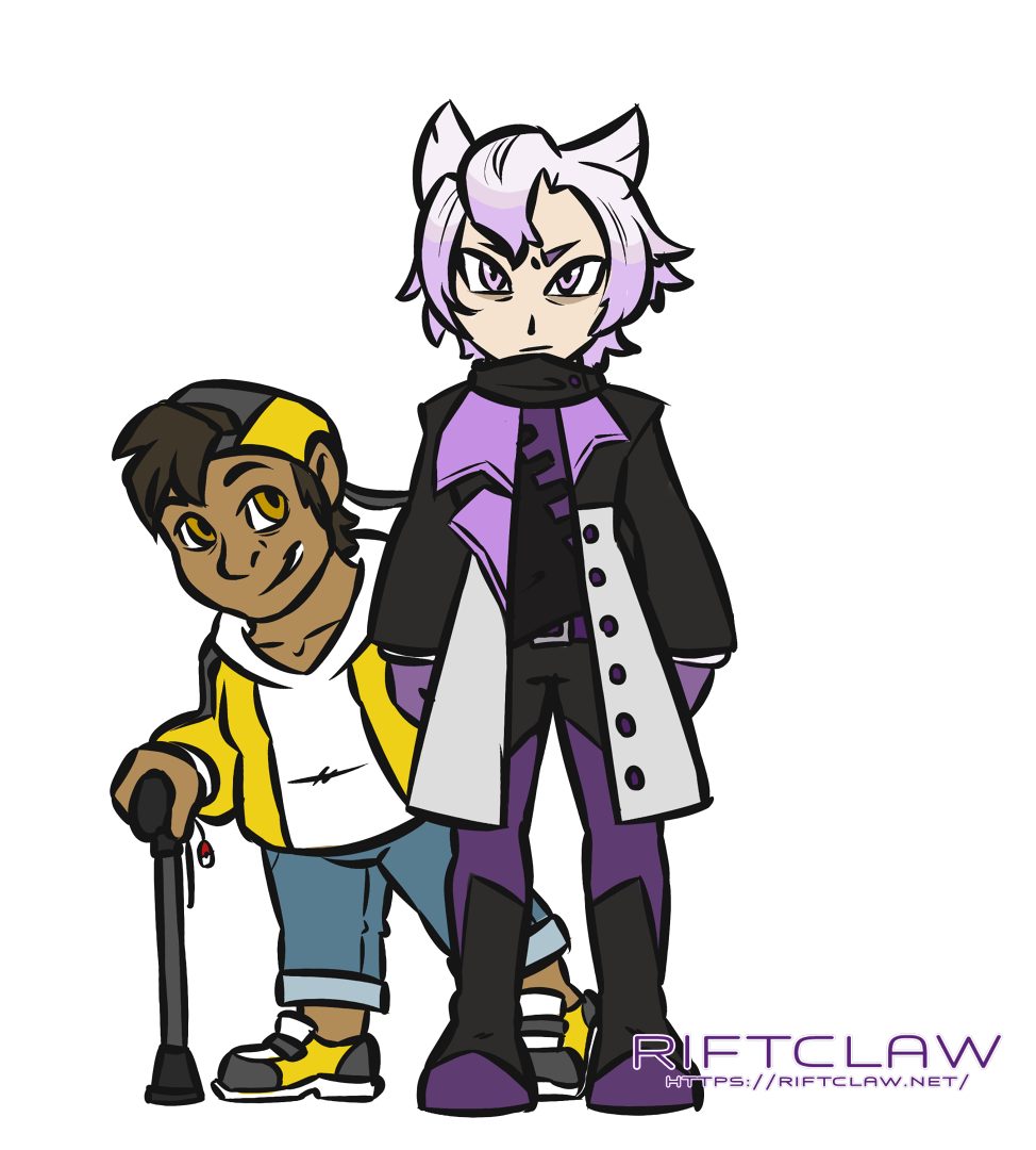 Cain Maple in human form bothering ihavenomouth's Zwei in human form.