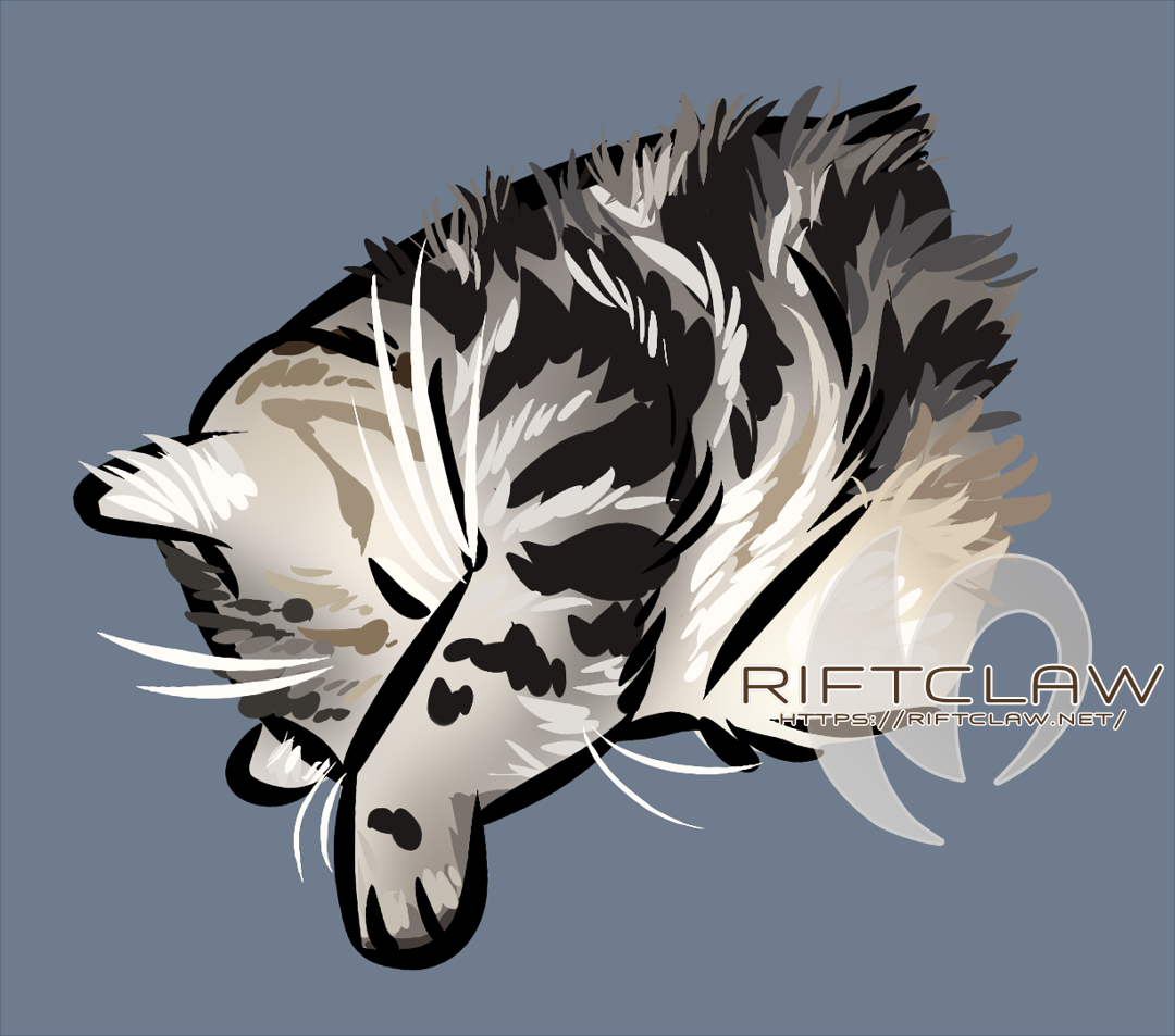 Repaint from a photograph of Sege's cat, Pepi.